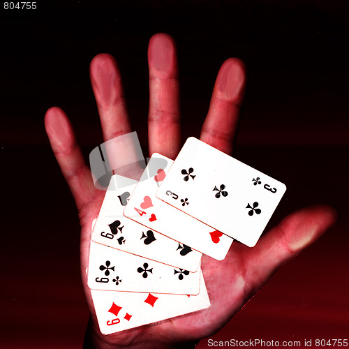 Image of abstract scene game of poker