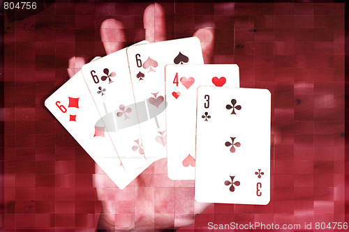 Image of abstract scene game of poker