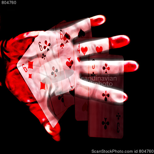 Image of abstract scene game of poker