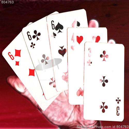 Image of abstract scene game of poker