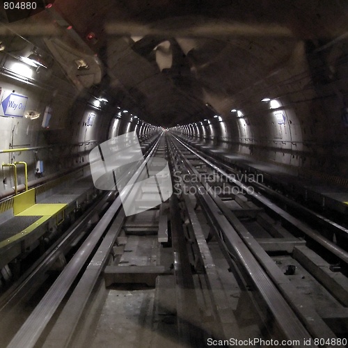 Image of Tube underground subway metro tunnel