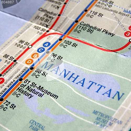 Image of New York subway map