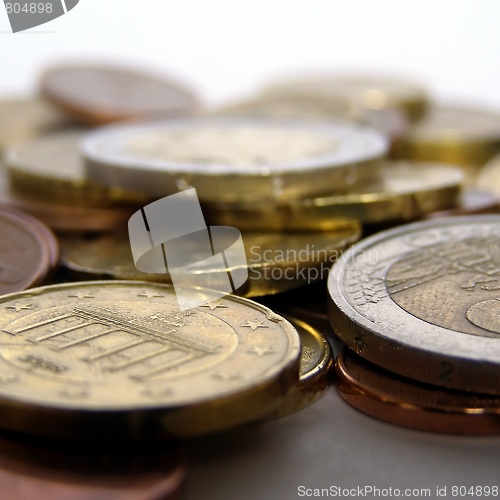 Image of Euro coins background