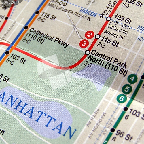 Image of New York subway map