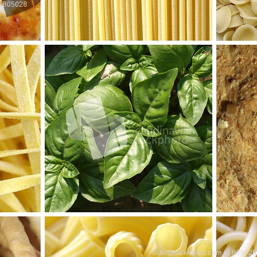 Image of Italian food collage