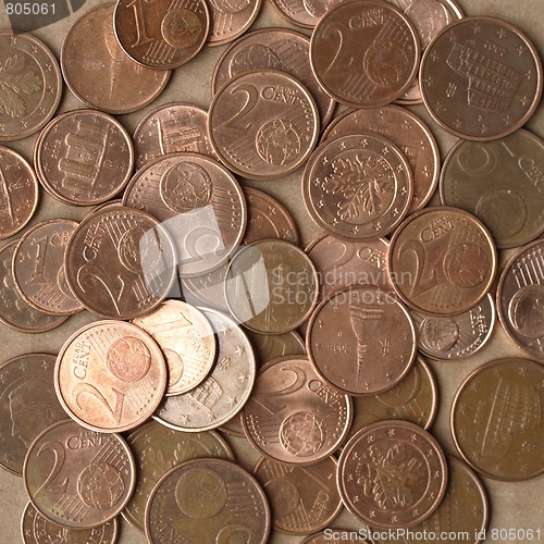 Image of Euro coins background