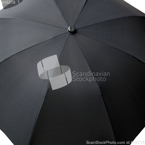 Image of Black umbrella isolated