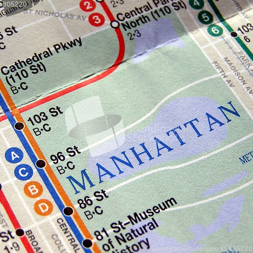 Image of New York subway map