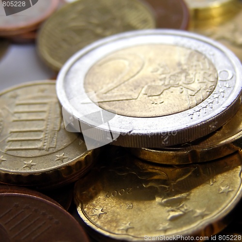 Image of Euro coins background