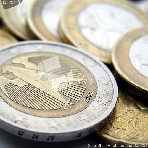 Image of Euro coins background