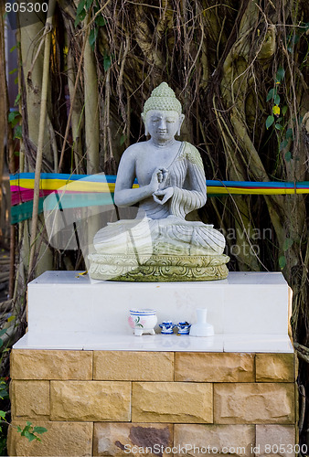 Image of buddha made of stone