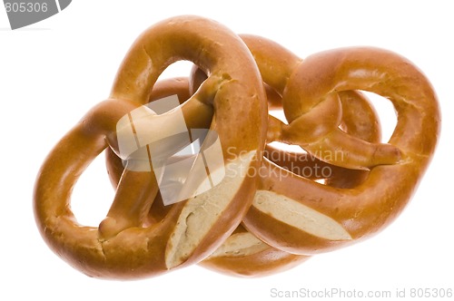 Image of Pretzels isolated on white