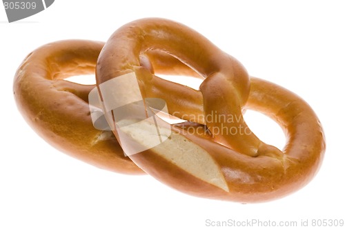 Image of Pretzels isolated on white