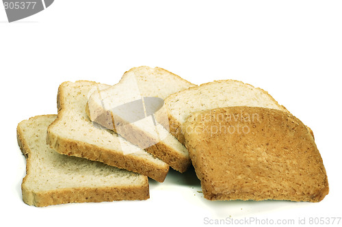 Image of bread isolated on white