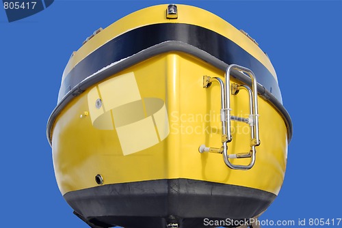 Image of Stern of Yellow Boat