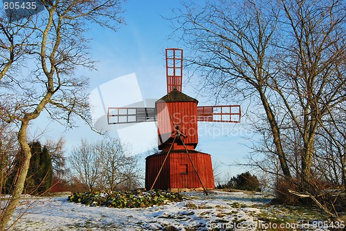 Image of Red Windmill in Winter Park
