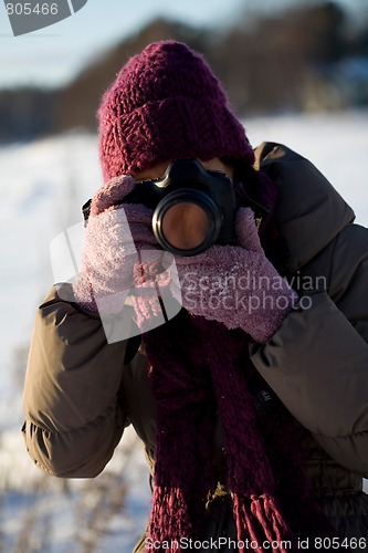 Image of Photographer in winter