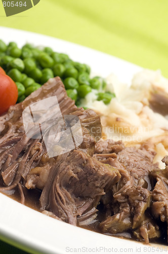 Image of sliced pot roast dinner