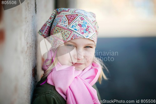 Image of Beautiful teenage girl outdoors