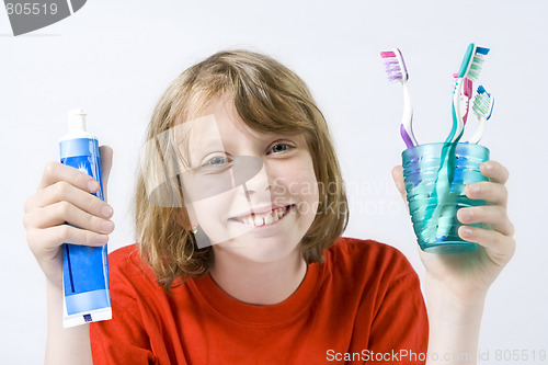 Image of Children brushing teeth