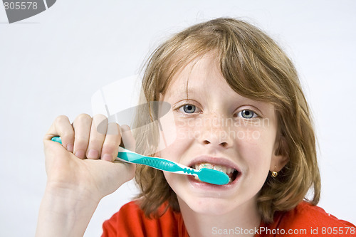 Image of Children brushing teeth