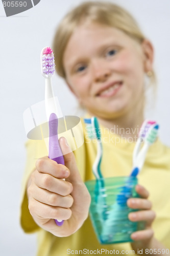 Image of Children brushing teeth