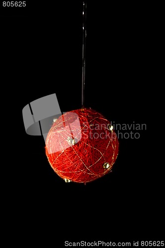 Image of Christmas decorations on black