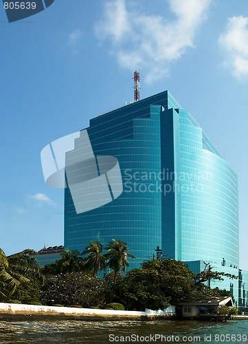 Image of Skyscraper on the canal in Bangkok.