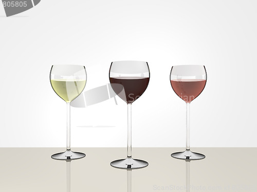 Image of Three Wine Glasses