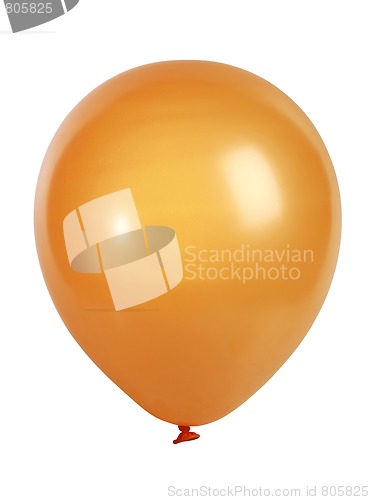 Image of Orange balloon isolated on white