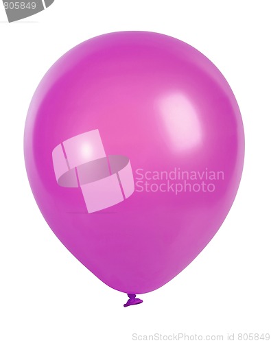 Image of Pink balloon isolated on white