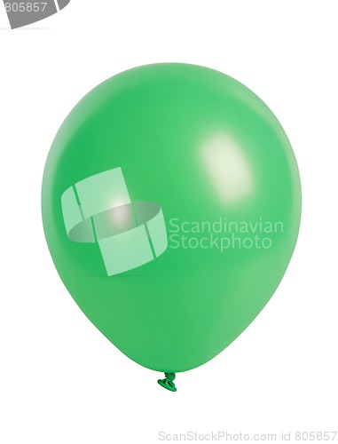 Image of Green balloon isolated on white