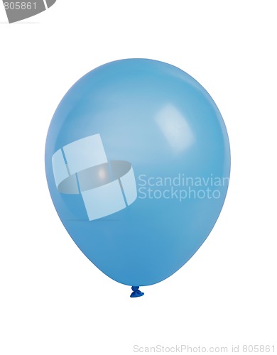 Image of Blue balloon isolated on white