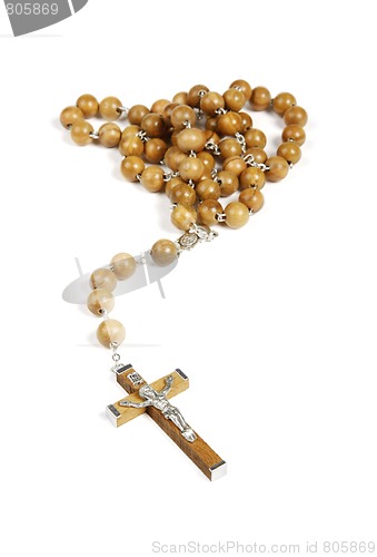 Image of Catholic rosary isolated