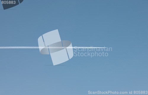 Image of Jet flying high above