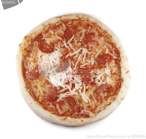 Image of Pepperoni pizza isolated