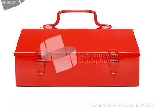 Image of Red toolbox isolated