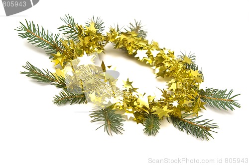 Image of Golden Christmas decorations