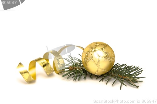 Image of Golden Christmas decorations