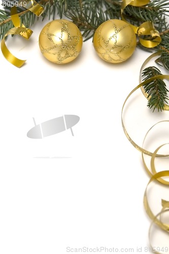 Image of Golden Christmas decorations