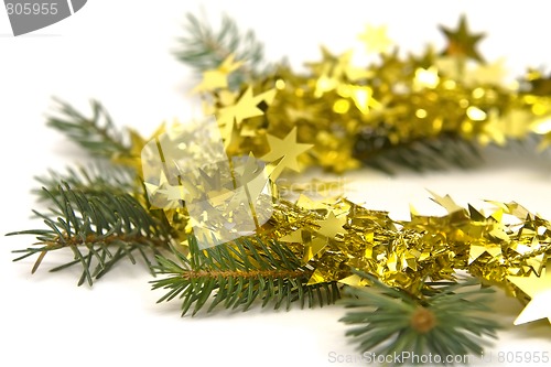 Image of Golden Christmas decorations