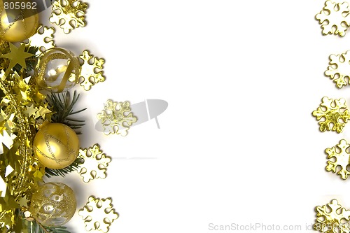 Image of Golden Christmas decorations