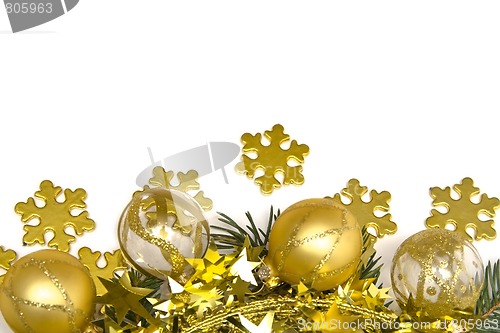 Image of Golden Christmas decorations