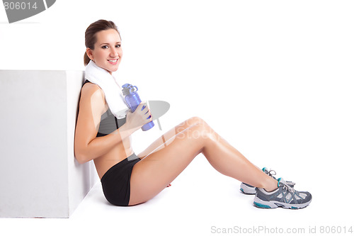 Image of Beautiful exercise woman