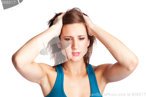 Image of Stressed woman