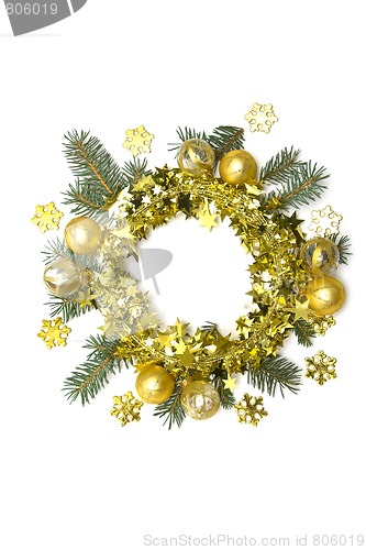 Image of Golden Christmas decorations