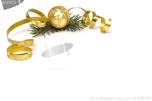 Image of Golden Christmas decorations