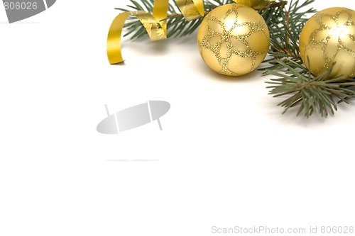 Image of Golden Christmas decorations