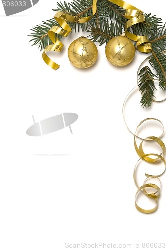 Image of Golden Christmas decorations