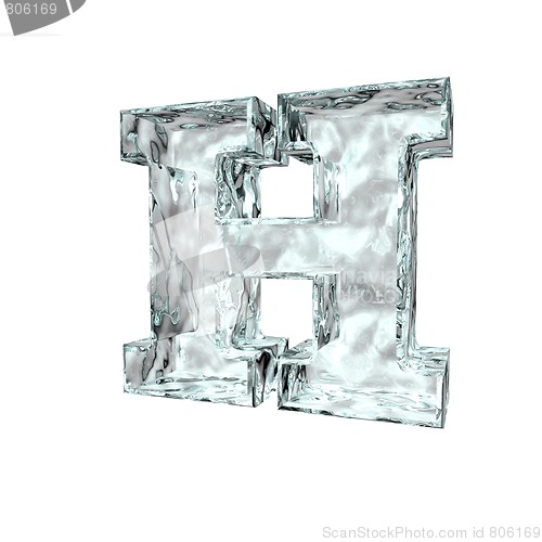 Image of frozen letter h